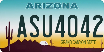 AZ license plate ASU4042
