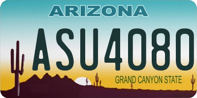 AZ license plate ASU4080