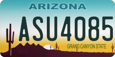 AZ license plate ASU4085