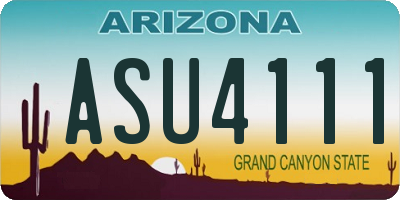 AZ license plate ASU4111