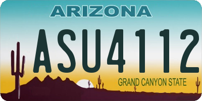 AZ license plate ASU4112