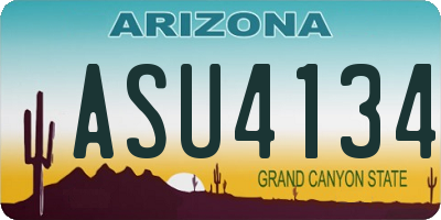 AZ license plate ASU4134