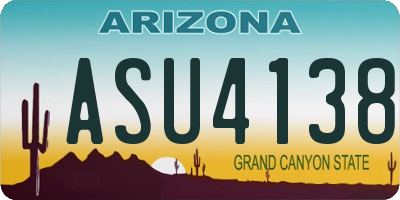 AZ license plate ASU4138