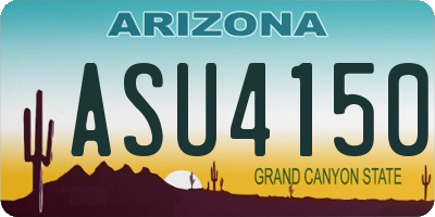 AZ license plate ASU4150