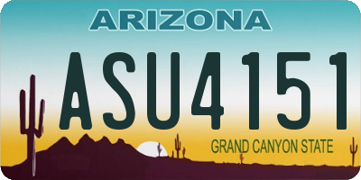 AZ license plate ASU4151