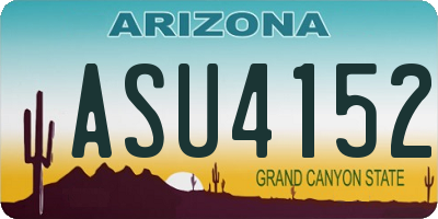 AZ license plate ASU4152