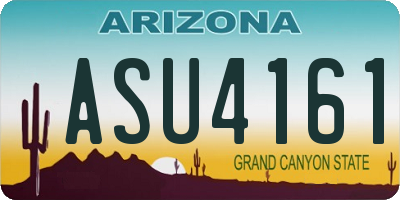 AZ license plate ASU4161