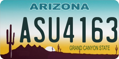 AZ license plate ASU4163