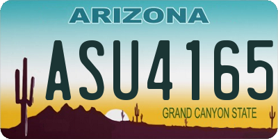 AZ license plate ASU4165