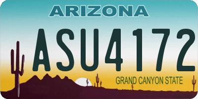 AZ license plate ASU4172
