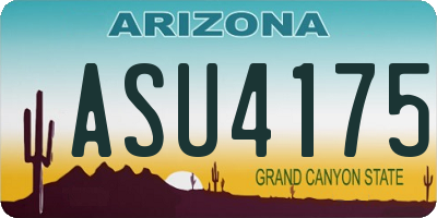 AZ license plate ASU4175