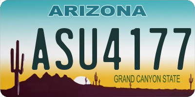 AZ license plate ASU4177