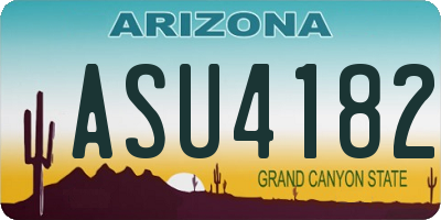 AZ license plate ASU4182