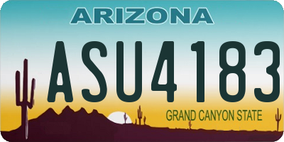 AZ license plate ASU4183