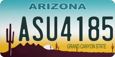 AZ license plate ASU4185