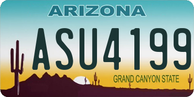 AZ license plate ASU4199