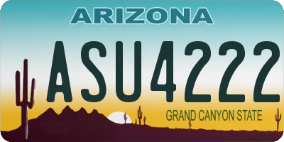 AZ license plate ASU4222