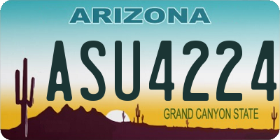 AZ license plate ASU4224