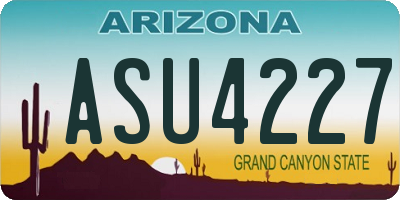 AZ license plate ASU4227