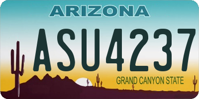 AZ license plate ASU4237