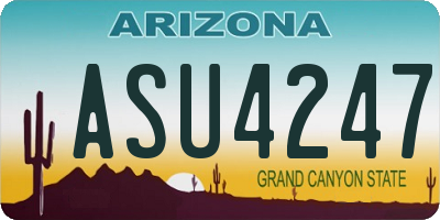 AZ license plate ASU4247