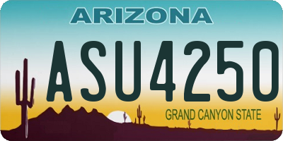 AZ license plate ASU4250
