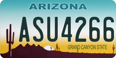 AZ license plate ASU4266