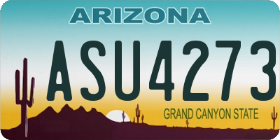 AZ license plate ASU4273