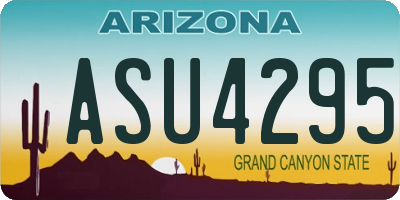 AZ license plate ASU4295