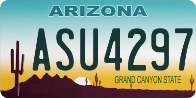 AZ license plate ASU4297