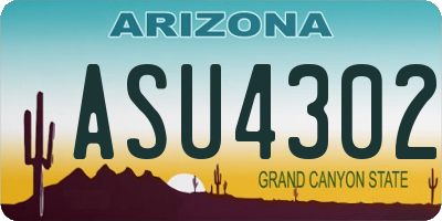 AZ license plate ASU4302