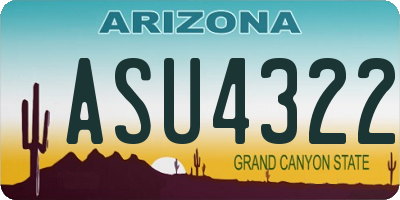 AZ license plate ASU4322