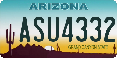 AZ license plate ASU4332