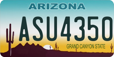 AZ license plate ASU4350