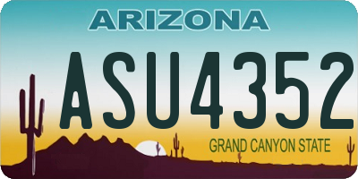AZ license plate ASU4352