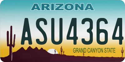 AZ license plate ASU4364