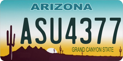 AZ license plate ASU4377