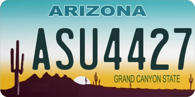 AZ license plate ASU4427
