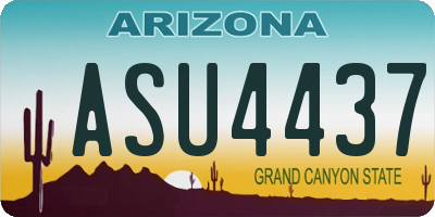 AZ license plate ASU4437