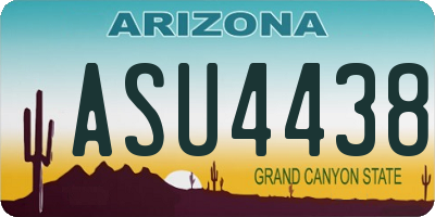 AZ license plate ASU4438