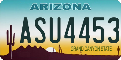 AZ license plate ASU4453