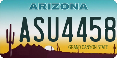 AZ license plate ASU4458