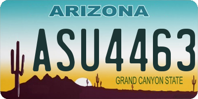 AZ license plate ASU4463