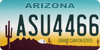 AZ license plate ASU4466