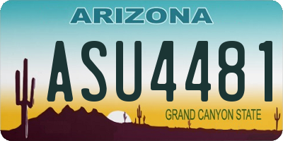 AZ license plate ASU4481