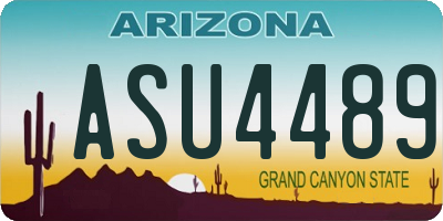 AZ license plate ASU4489