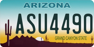 AZ license plate ASU4490