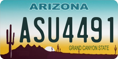AZ license plate ASU4491