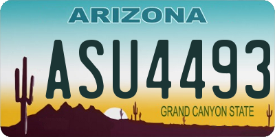 AZ license plate ASU4493