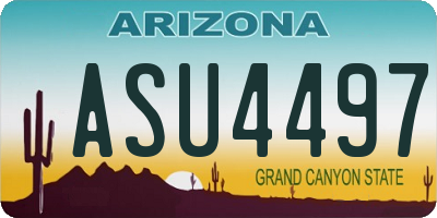 AZ license plate ASU4497